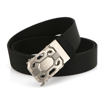 Herren-Gürtel Elastisch aus Nylon mit Metall-Schnalle für Alltag und Outdoor-Einsatz