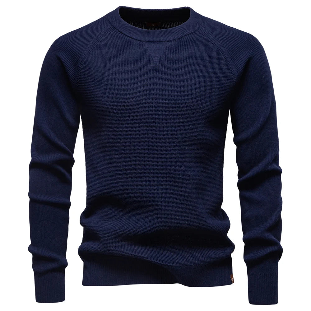 Herren Langarmshirt Mit Rundhals Aus Komfortablem Stoffmix