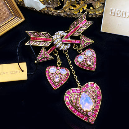 Brosche Kristall Strass Schwerindustrie Palast Klassisch Abzeichen Unisex