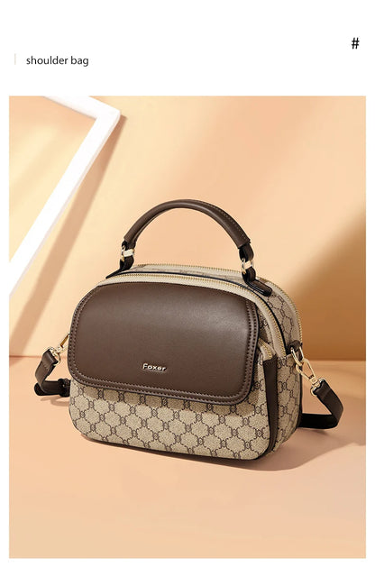 Damen Shoulder Bag aus PVC Leder Casual Vintage
