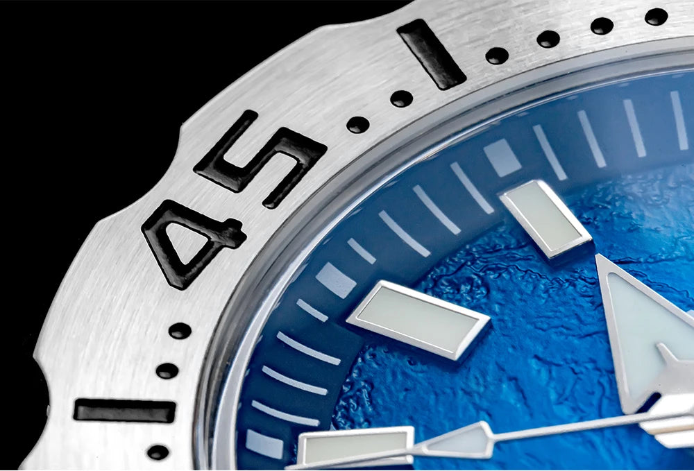 Herren-Taucheruhr mit Surf-Blue-Zifferblatt und NH35-Automatikwerk