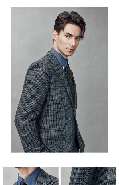 Eleganter Herrenanzug in Schwarz mit Blazer, Weste und Hose – ideal für Hochzeiten, Partys und den täglichen Business-Look, auch in großen Größen erhältlich.