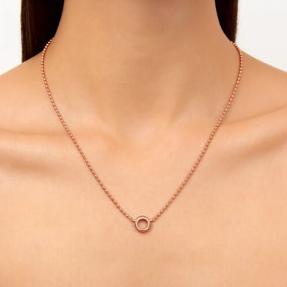 Damen-Halskette Charm-Kette rund Roségold Winter romantisch aus Sterlingsilber