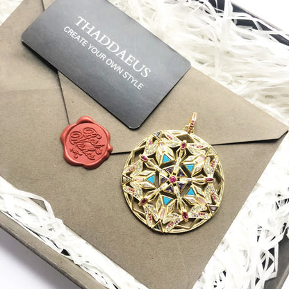 Damen-Charm-Anhänger Amulett magisch Natur Elemente aus Sterlingsilber