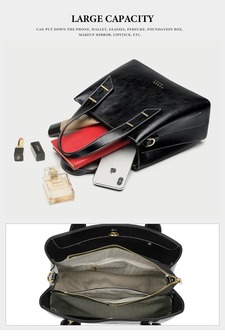 Damen Handtasche aus Split-Leder mit Crossbody Fashion Bags