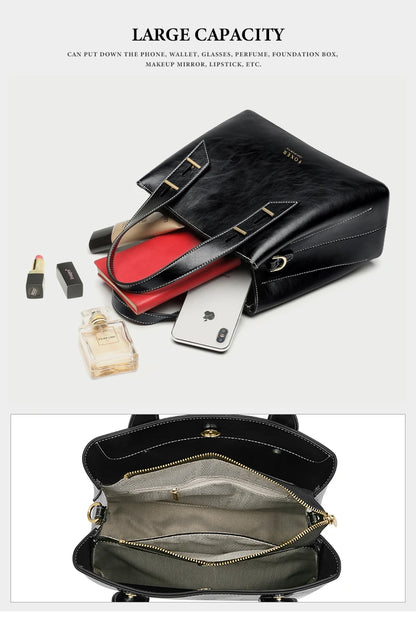 Damen Handtasche aus Split-Leder mit Crossbody Fashion Bags