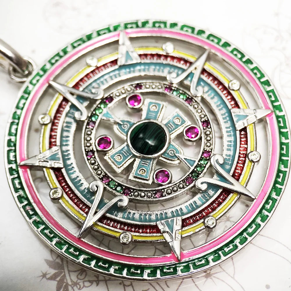 Damen-Charm-Anhänger Amulett magisch Natur Glück aus Sterlingsilber
