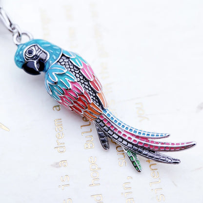 Damen-Halskette Papagei Charm Frühling aus Sterlingsilber