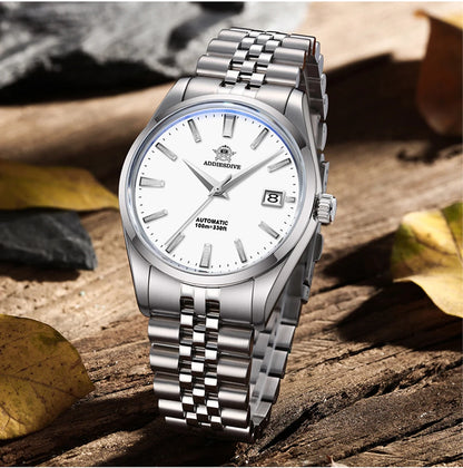Herren-Vintage-Automatikuhr mit Sunburst-Zifferblatt und NH35A