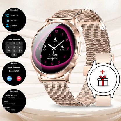 Damen Smartwatch mit 1,32 Zoll Touchscreen für Sport und Fitness