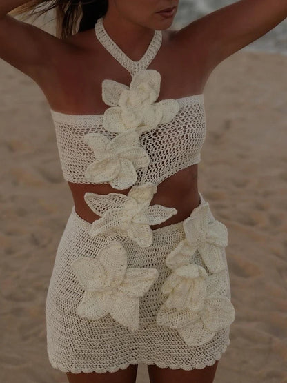 Eleganter Damen-Minirock mit Patchwork-Design, Rüschen und hohem Bund – figurbetont und modisch.