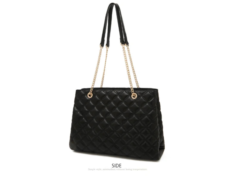 Damen Schultertasche mit gestepptem Design