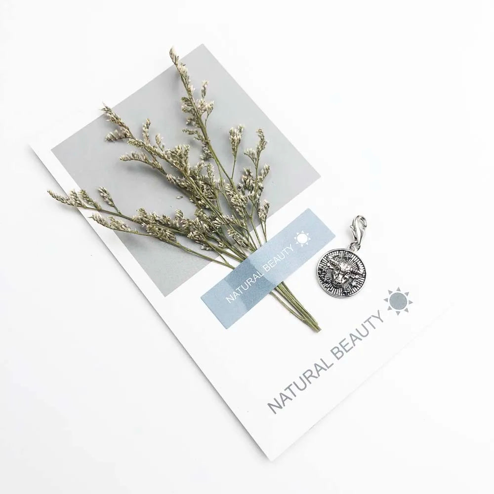 Damen-Charm-Anhänger Sternzeichen Horoskop Vintage aus Sterlingsilber