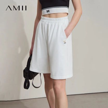 Damen Shorts aus leichtem Nylon-Baumwoll-Mix mit elastischer Taille und Taschen
