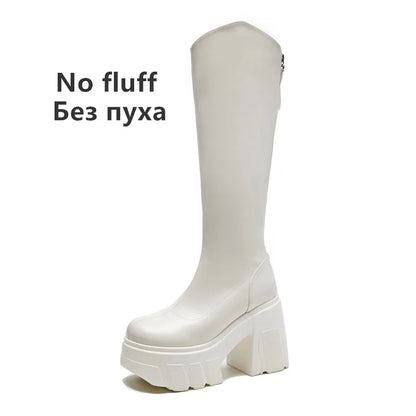 AIYUQI Western Cowboy Boots Women 2025 New Fashion High Heel Female Rider Boots 11cm Heel High Platform Skinny Boots Women