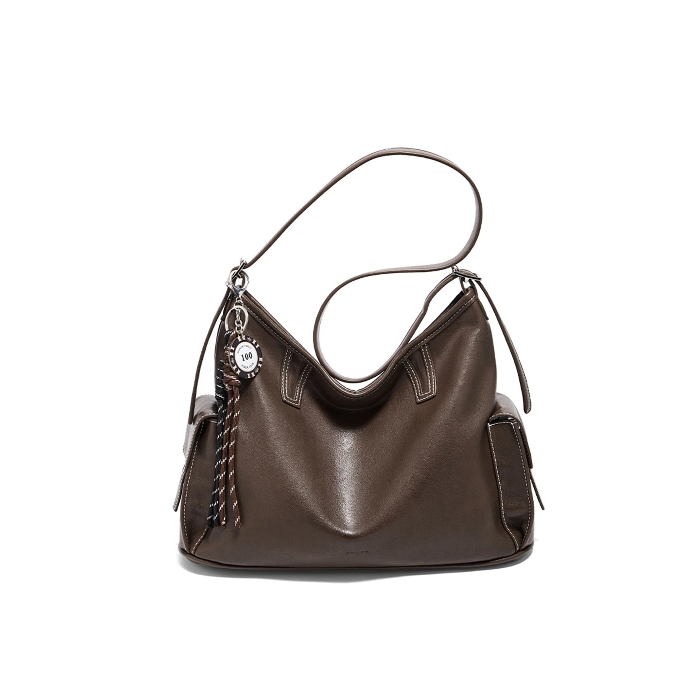 Damen Schultertasche aus weichem PU-Leder im Retro-Stil mit großer Kapazität