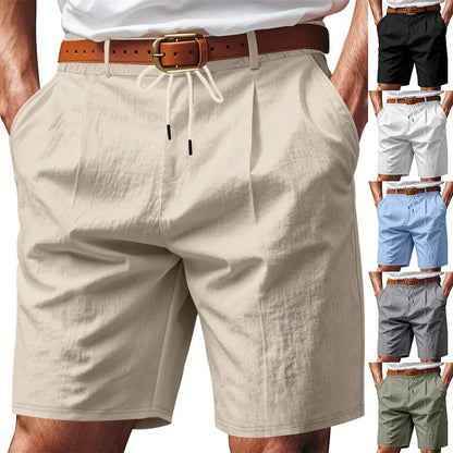 Graue Herren-Fitness-Shorts für Sommer und Training – Bequeme, elastische Dreipunkt-Hose für Laufen und Freizeit