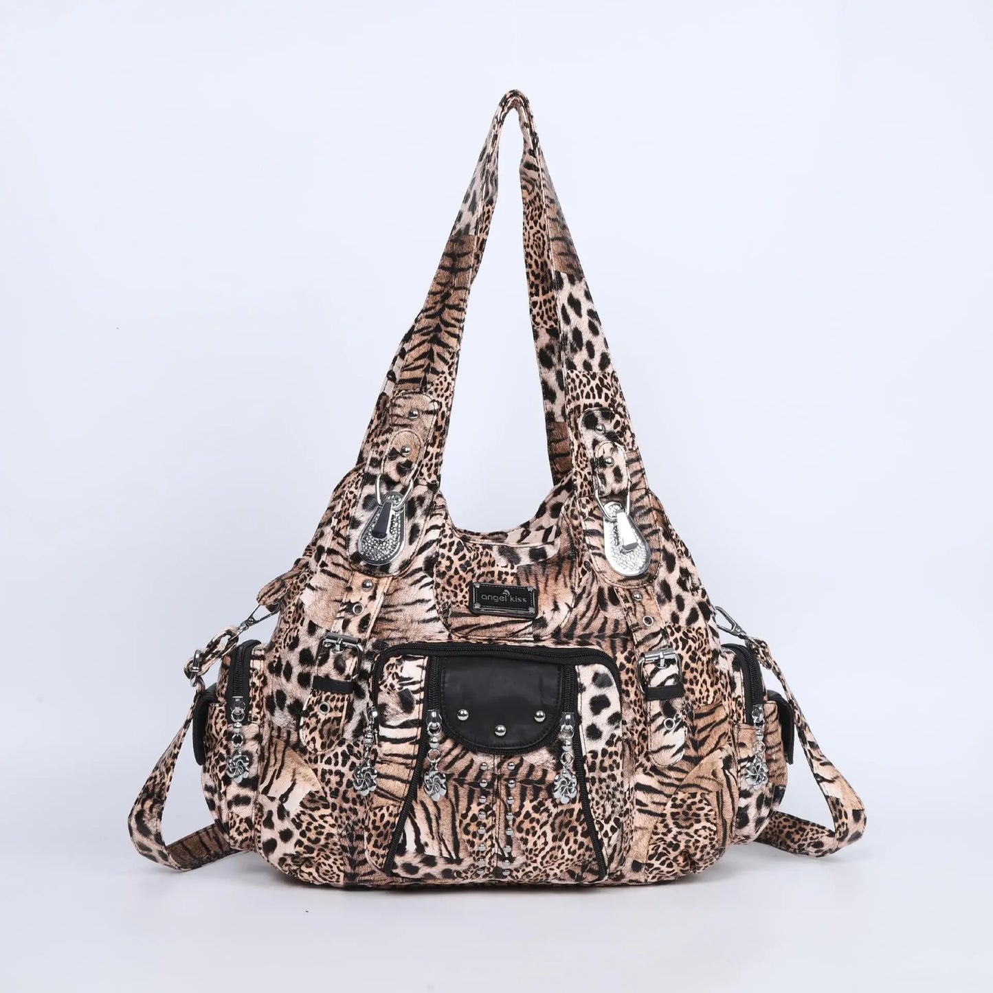 Damen-Schultertasche aus PU-Leder Großes Fassungsvermögen und Eleganter Vintage-Stil