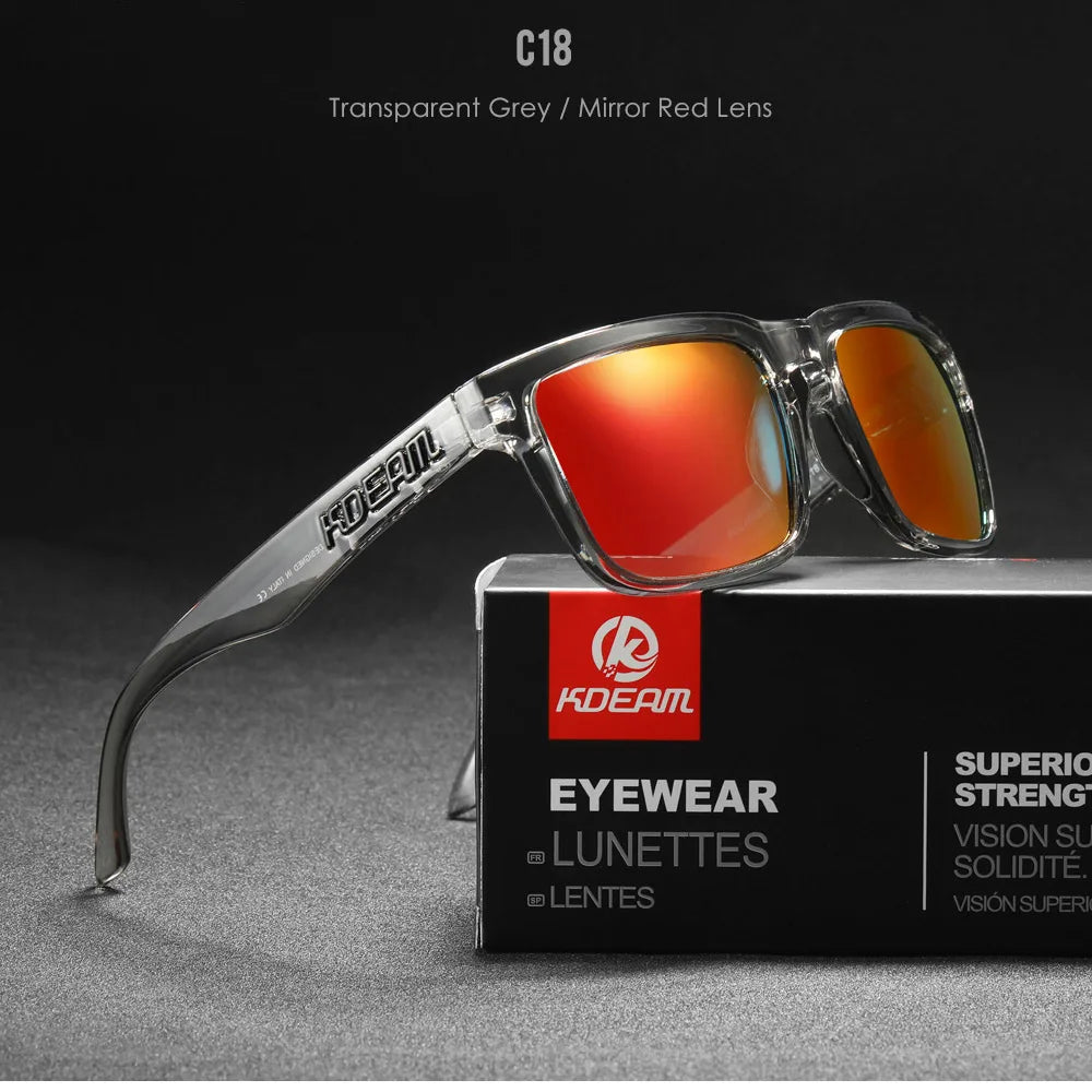 Sonnenbrille quadratisch polarisiert Angeln Lifestyle Spiegel Hartbox Unisex
