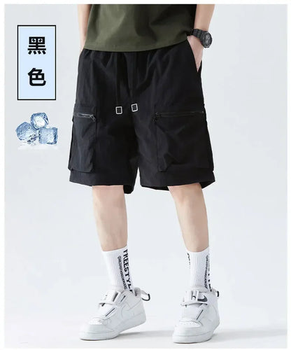 Herren-Laufshorts mit Handytasche und Reißverschlusstasche – ideal für Marathon und Sport.