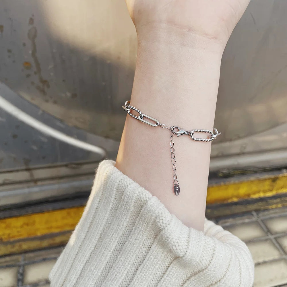 Damen-Armband Büroklammer aus Titanstahl