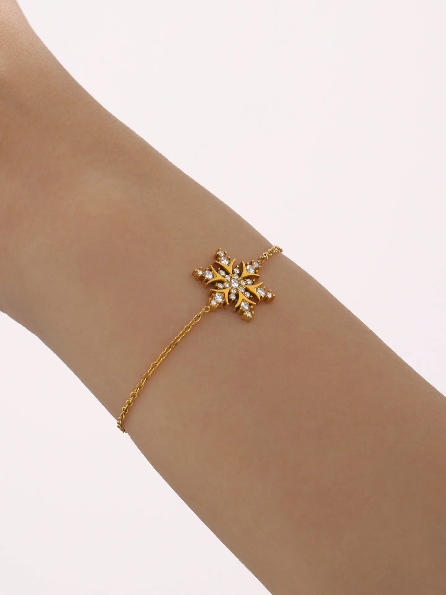 Damen-Armband Schneeflocke mit Zirkonia