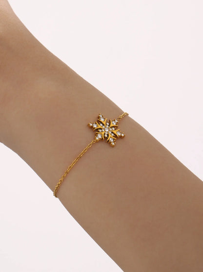 Damen-Armband Schneeflocke mit Zirkonia