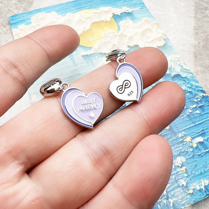 Damen-Charm-Anhänger Beste Freunde klassisch Glück aus Sterlingsilber