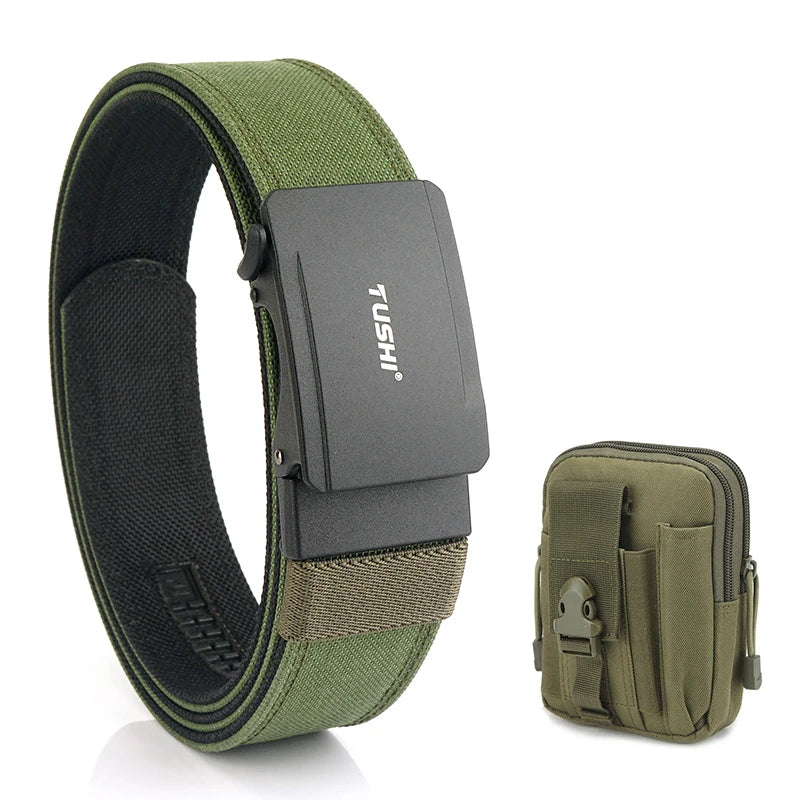 Herren-Gürtel aus Nylon mit Metall-Automatik-Schnalle für Outdoor IPSC Alltag und Freizeit