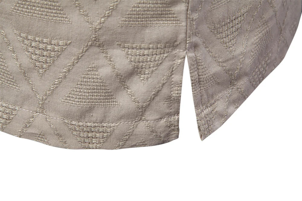 Herren Kurzarmhemd aus 100 Prozent Baumwoll-Jacquard mit lässigem Umlegekragen