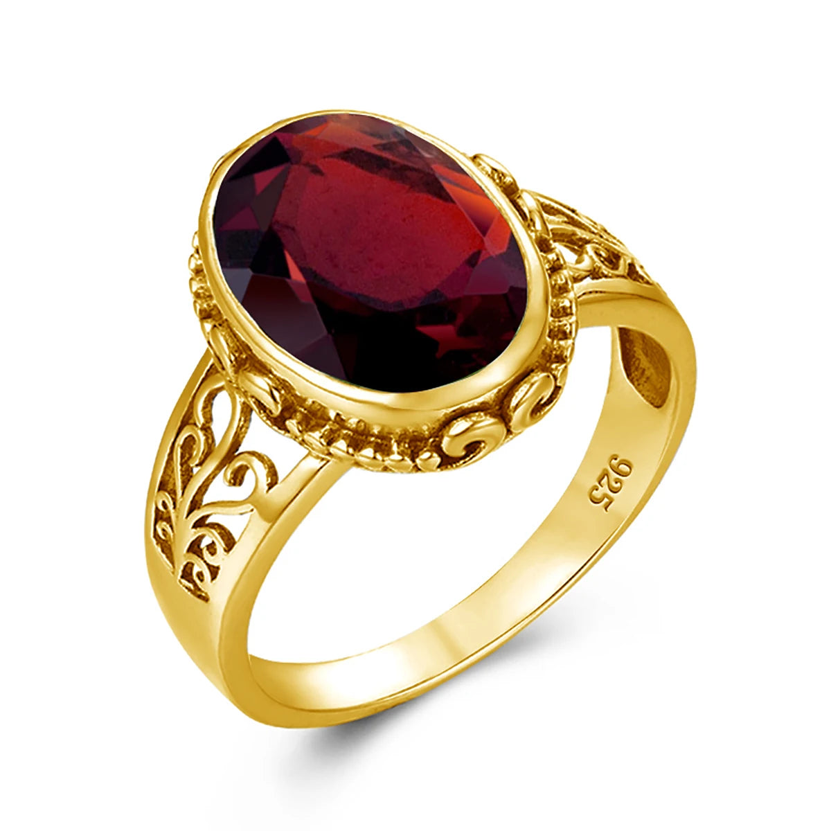 Damen-Ring Mit Citrin Im Ovalschnitt, Art Déco Stil, Geburtsstein Schmuck Aus Silber 925