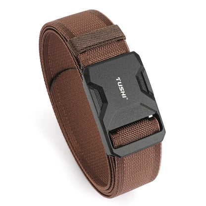 Herren-Gürtel aus Nylon mit magnetischem Schnellverschluss und elastischem Bund 35mm Breite