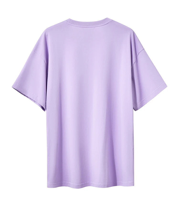 Damen T-Shirt im Minimalismus-Stil mit Taschen und elastischem O-Neck