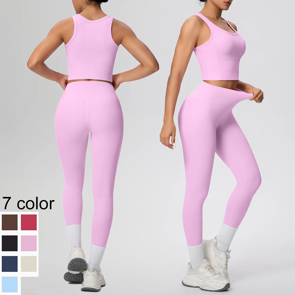 Frauen Yoga Set Hoch Tailliert Schnell Trocknend Sport
