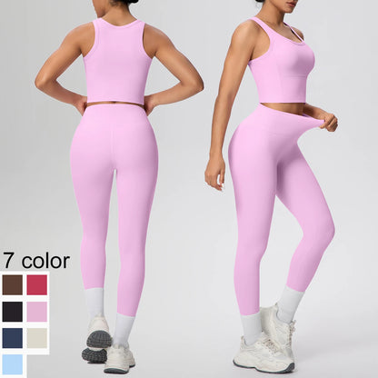 Frauen Yoga Set Hoch Tailliert Schnell Trocknend Sport