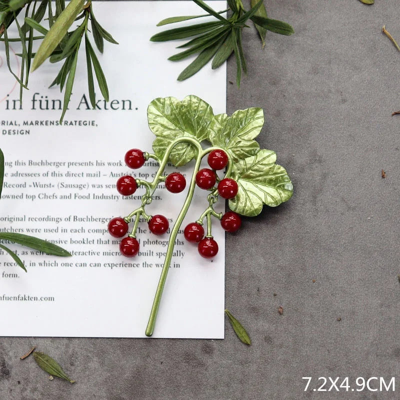 Brosche Pflanze Perle Handgemacht Retro Corsage Damen Mantel