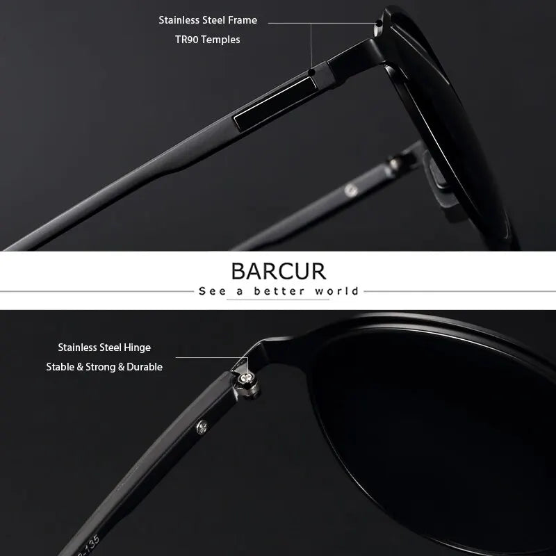 Sonnenbrille Halbrahmen Edelstahl trendig UV400 polarisiert Geschenk