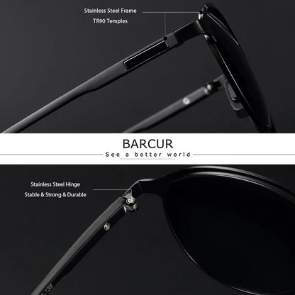 Sonnenbrille Halbrahmen Edelstahl trendig UV400 polarisiert Geschenk