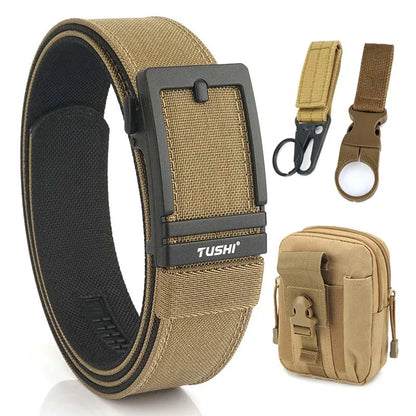 Unisex-Taktischer Gürtel aus 1100D Nylon mit Zinklegierung-Schnalle und Schnellverschluss 3,8 cm Breite