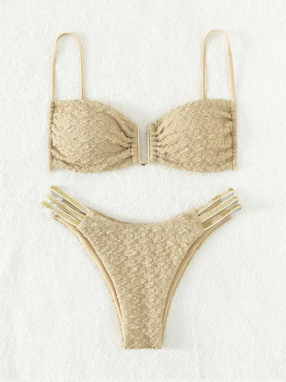 Floraler Bikini-Set mit Push-up-Effekt – Sexy Bademode für Damen am Strand oder Pool