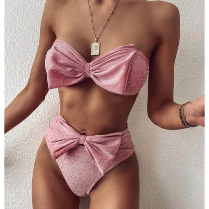 Sexy Bügel-Bikini-Set mit Push-up-Effekt – Brasilianischer Stil für Damen und Mädchen, ideal als Strandbekleidung