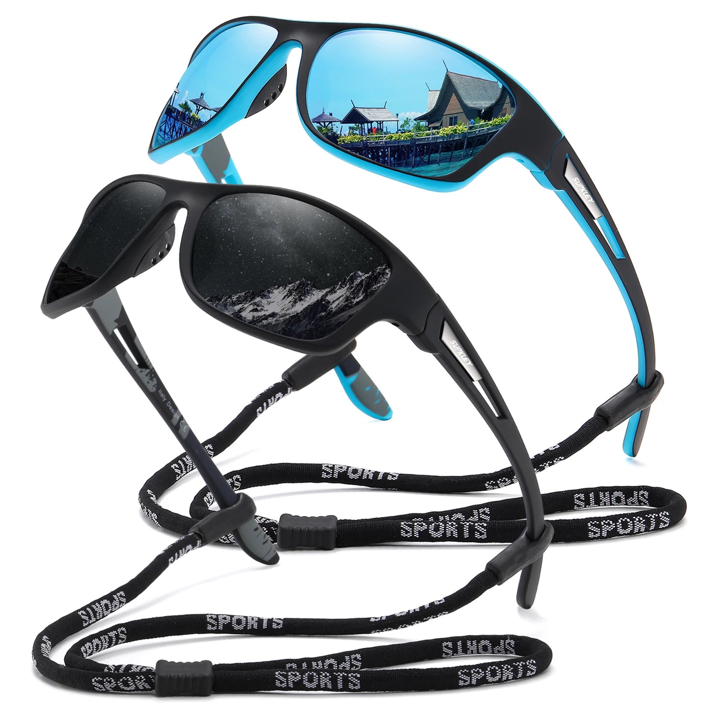 Sonnenbrille Sport polarisiert bunt UV400 Spiegel Bergsteiger Herren