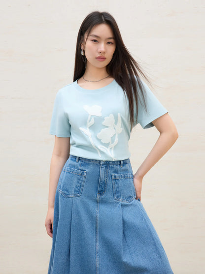 Damen-Colorblock-T-Shirt in Übergröße mit kurzen Ärmeln und figurformendem Design – sportlich und retro für den Alltag