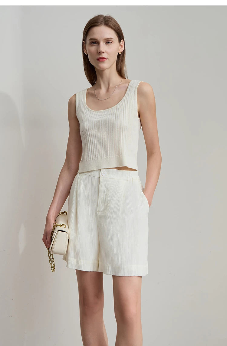 Damen Blazer Shorts aus leichtem Material für den Sommer 2025 mit Taschen