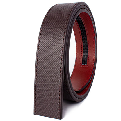 Herren Leder-Gürtelband ohne Schnalle Rindsleder Schwarz Braun 3,5 cm