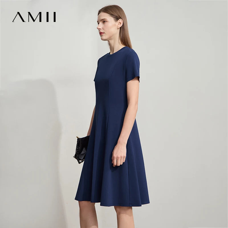 Elegantes Tailliertes Strickkleid Mit Stretch Für Damen
