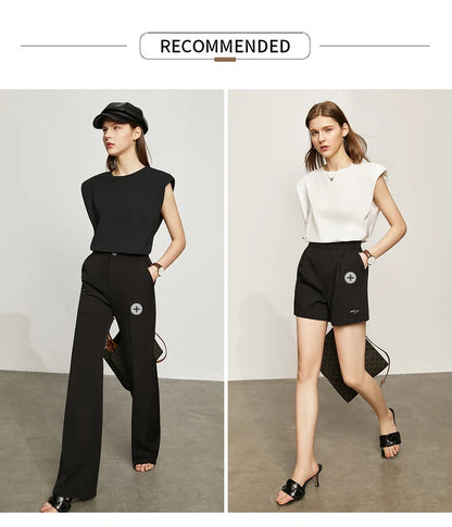 Damen T-Shirt im Retro-Stil mit lockerem Schnitt aus mercerisierter Baumwolle