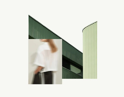 Damen T-Shirt im Minimalismus-Stil mit V-Ausschnitt und Kontrastnähten