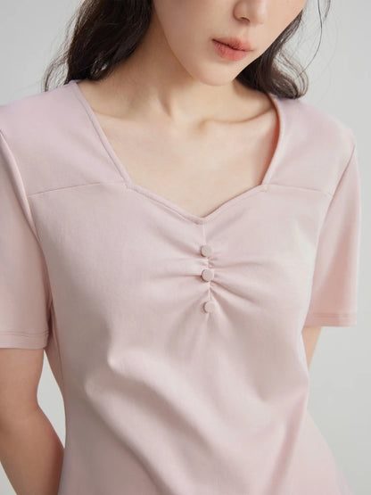Vielseitige, romantische Damenbluse aus erfrischendem Chiffon – ideal für den Sommer.