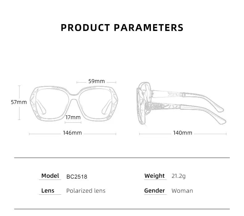 Damen-Sonnenbrille elegant Design Farbverlauf polarisiert UV400